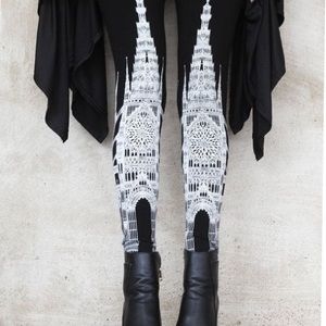Cathedral printed leggings by carousel ink
